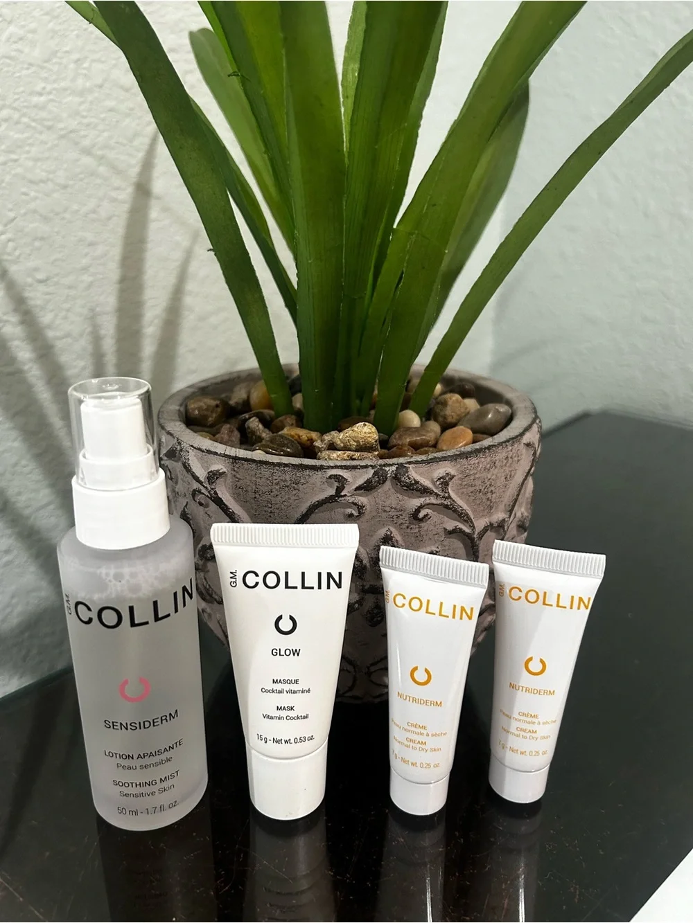 COLLIN Sensiderm & Glow Moisturizer Set& 2 travel size Nutriderm creams. NEW